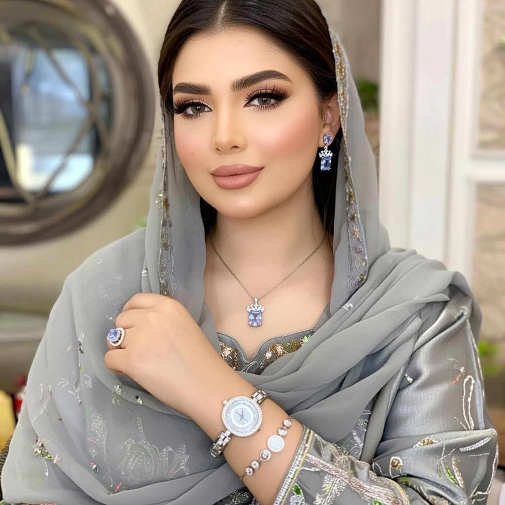 Ladies Watch Jewellery Elegant Design Durable Quality Stylish Look Reliable Performance Perfect Choice For Daily Wear (With Box)