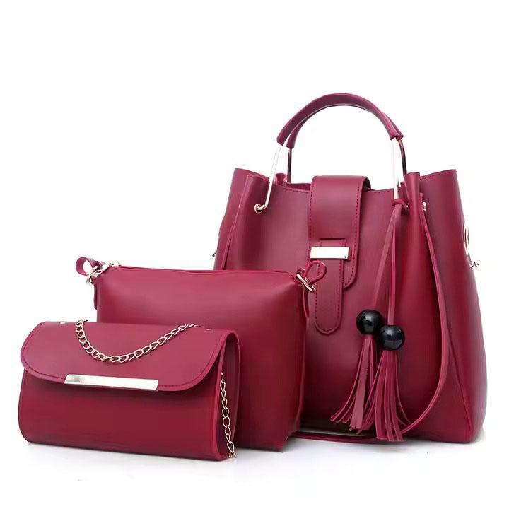 Women's Leather Plain Hand Bag