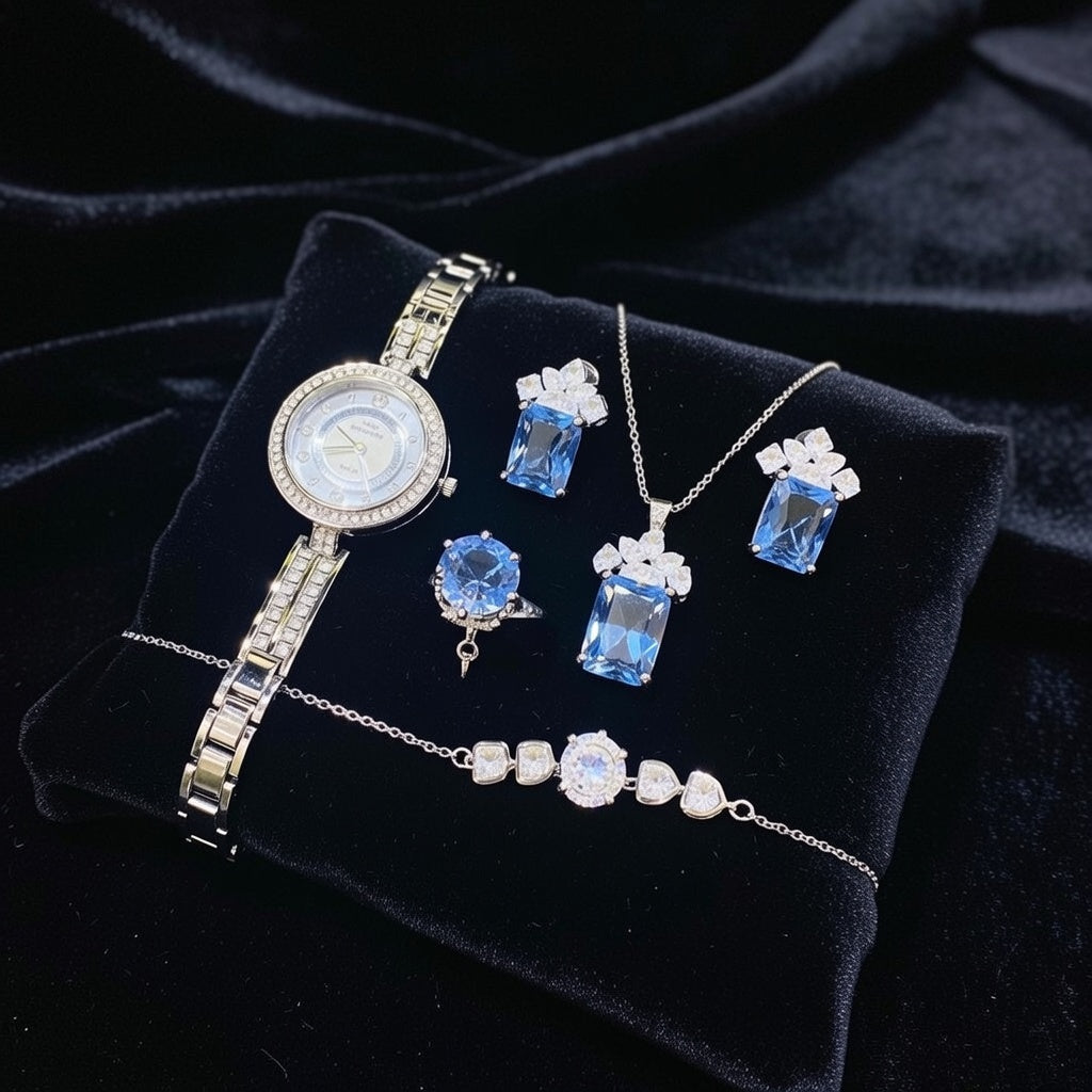 Ladies Watch Jewellery Elegant Design Durable Quality Stylish Look Reliable Performance Perfect Choice For Daily Wear (With Box)