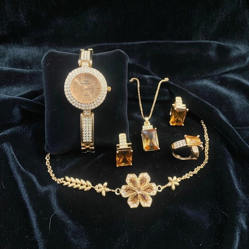 Ladies Watch Jewellery Elegant Stylish Durable Quality Timeless Design Reliable Performance Perfect Choice (With Box)