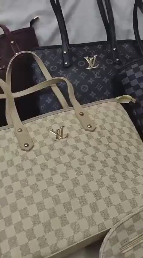 Women's PU Leather Plain Tote Bags