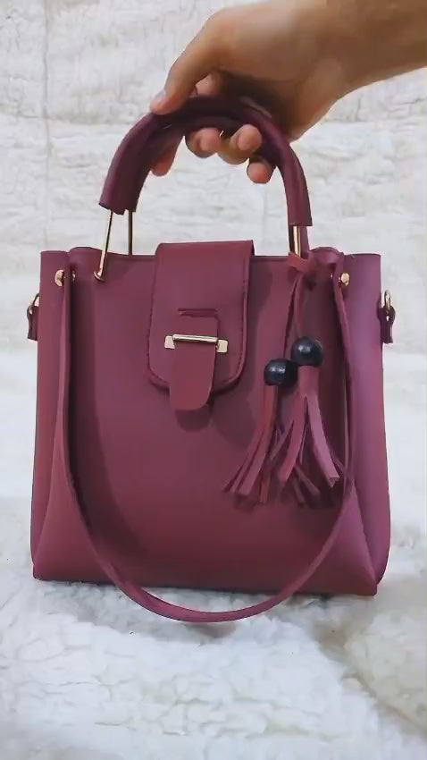 Women's Leather Plain Hand Bag