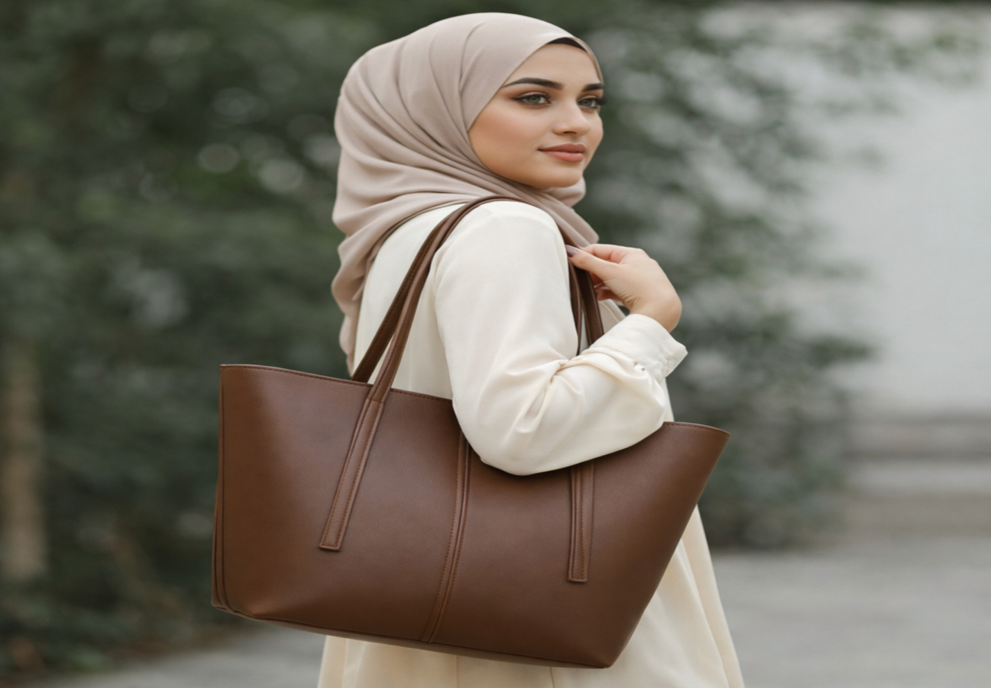 Girl's Rexine Plain Tote Bag